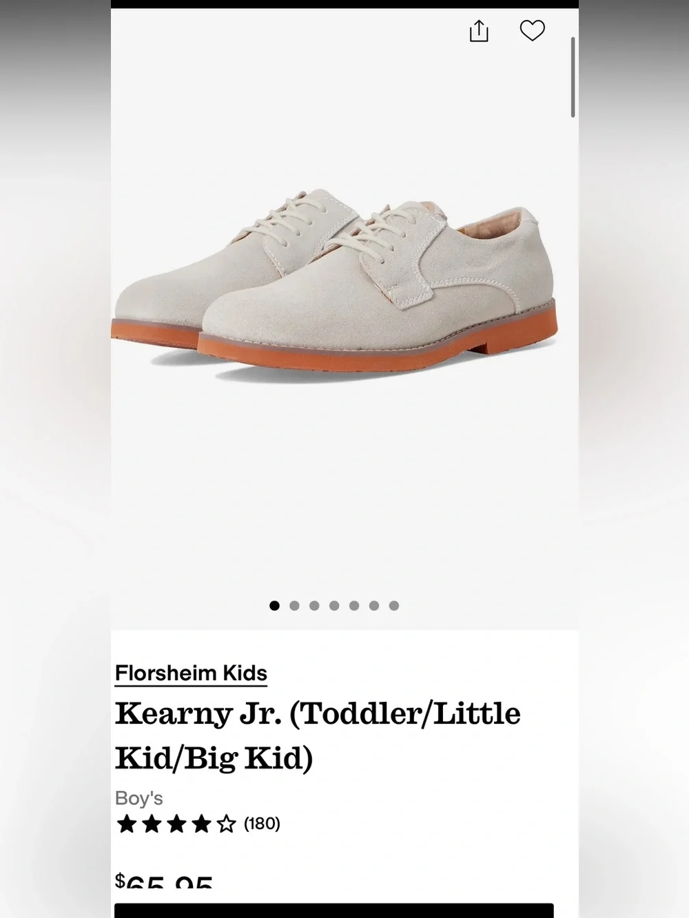 Florsheim Kids white/grey leather suede Lace-Up Dress Shoes